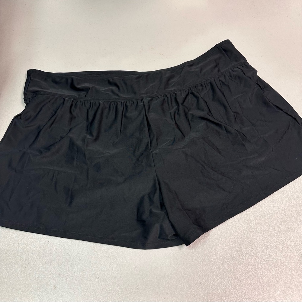 Kona Sol Black Women's Swim Shorts Size 1X - Picture 2 of 5
